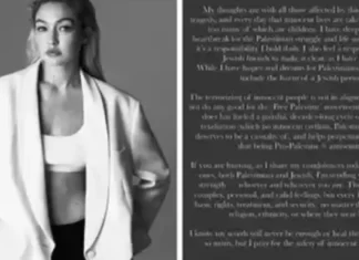 Israel-Palestine Conflict: Gigi Hadid Condemns Terrorizing Innocent People Gigi Hadid